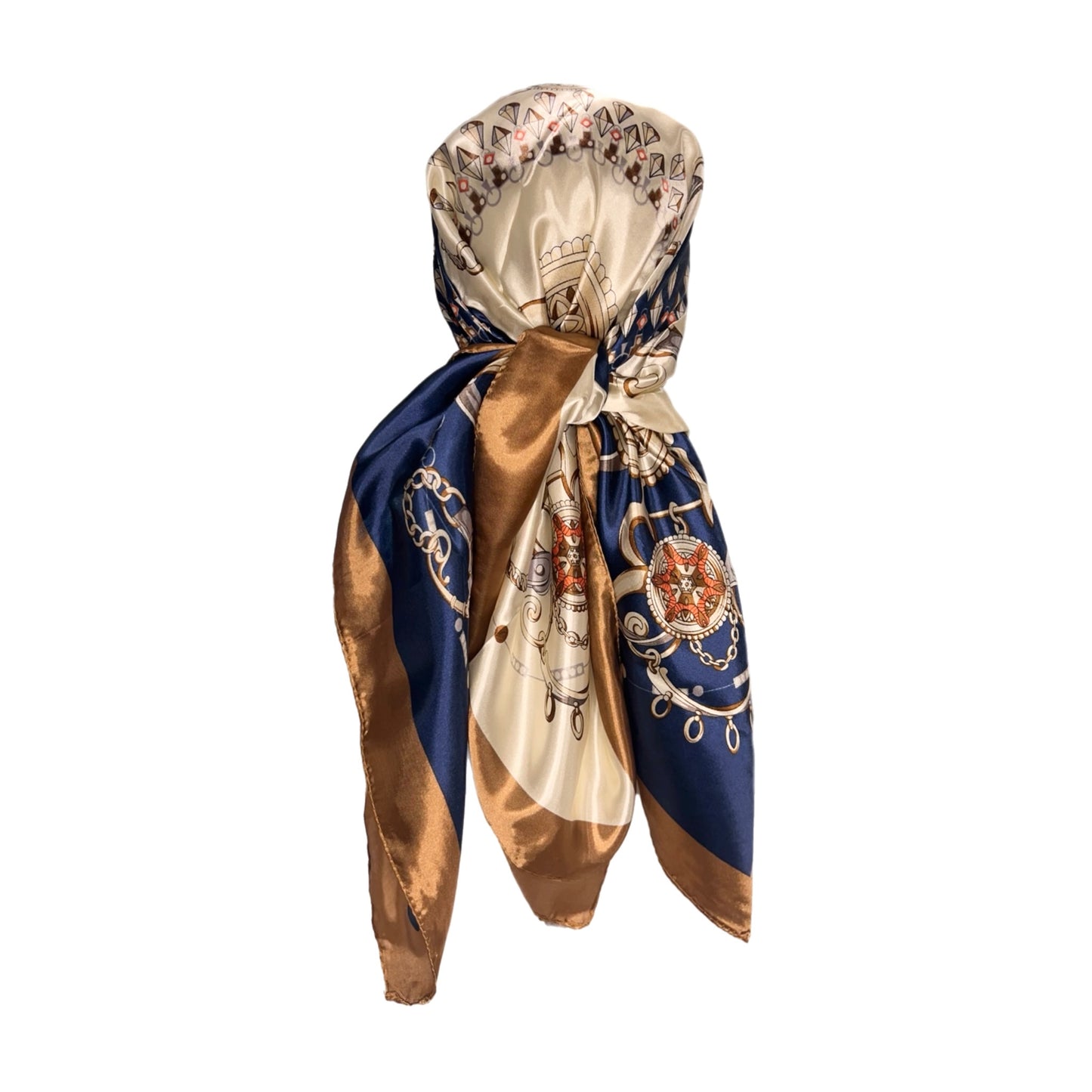 Indigo Hair Net Scarf