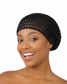 Black Mesh Crochet Hair Net Rayon