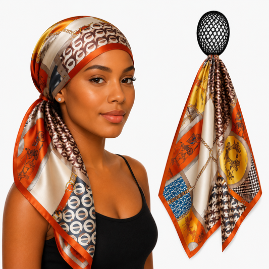 Ivy Satin Hair Wrap & Detachable Hair Net